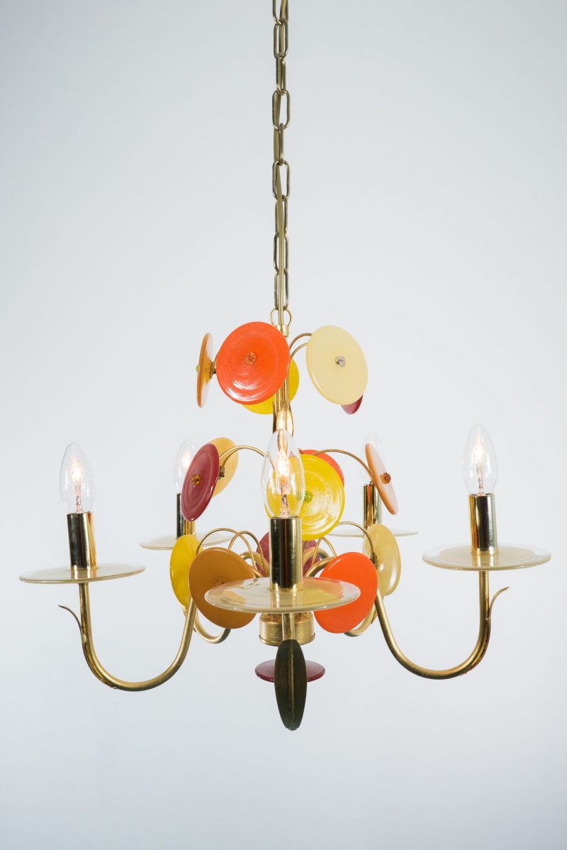 Chandelier mod. 360/5 lights - orange