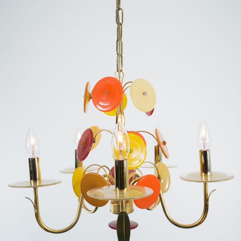 Chandelier mod. 360/5 lights - orange